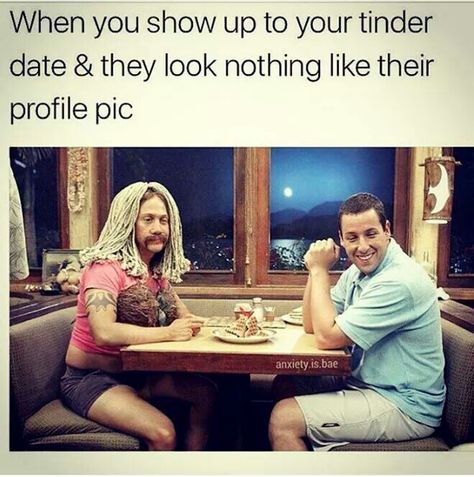 For those who have a Tinder...lol!! Adam Sandler Movies, Rob Schneider, 50 First Dates, Memes Of The Day, Adam Sandler, First Dates, Instagrammer, First Date, Interesting Questions