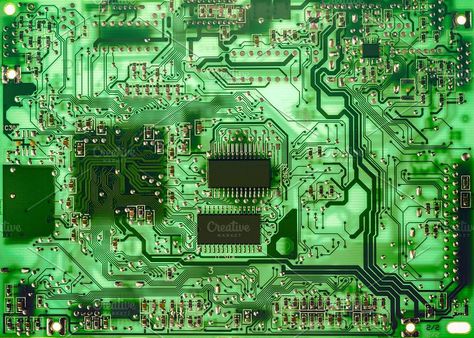 #Printed green computer circuit board  Close up of a printed green computer circuit board Computer Circuit Board, Computer Circuit, Electronic Circuit Board, Green Computing, Circuit Board Design, Computer Chip, Technology Photos, Green Tech, Green Technology