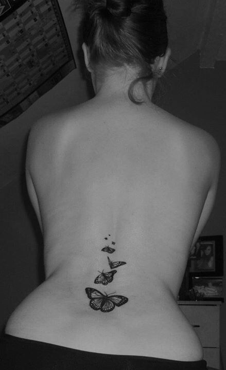 My own butterfly back tattoo :-) Lower Back Tattoo Women Butterfly, Butterfly Tattoo Bottom Of Back, Lower Back Butterfly Tattoos For Women, Butterfly Tattoo On Lower Back, Butterfly Tattoo Lower Back, Lower Back Butterfly Tattoo, Butterfly Tattoo On Back, Butterfly Lower Back Tattoo, Butterfly Back Tattoo