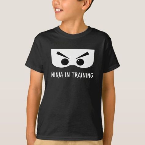 $24.25 | Ninja in Training T-Shirt #ninja Ninja Tshirt, Ninja Theme, Ninja Outfit, Diy Marker, Ninja Birthday, Ninja Party, Fabric Pen, Party Essentials, Old Shirts