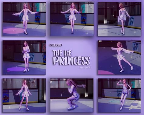 KEYOX — "The ice princess" pose pack Princess Pose, Princess Poses, Solo Poses, Figure Skaters, Ice Princess, Figure Skater, Amusement Park, Ride On, The Ice