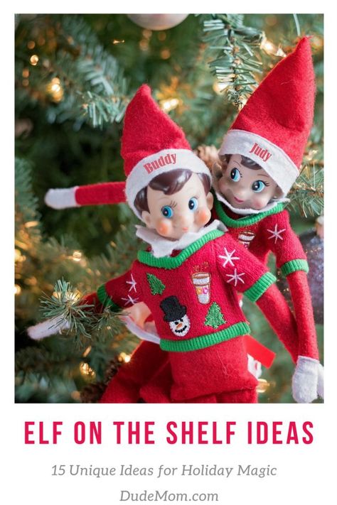 15 Creative Elf on the Shelf Ideas for a Magical Christmas Elf On Shelf, Kitchen Christmas Gifts, White Elephant Gifts Exchange, Halloween Cocktails, Buddy The Elf, Elf On The Shelf Ideas, Creative Things, Holiday Postcards, Department 56