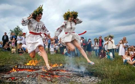 Slavic Paganism, Slavic Mythology, Ukrainian Clothing, Facts For Kids, Ukrainian Art, Folk Dresses, Beltane, Eastern European, Summer Solstice