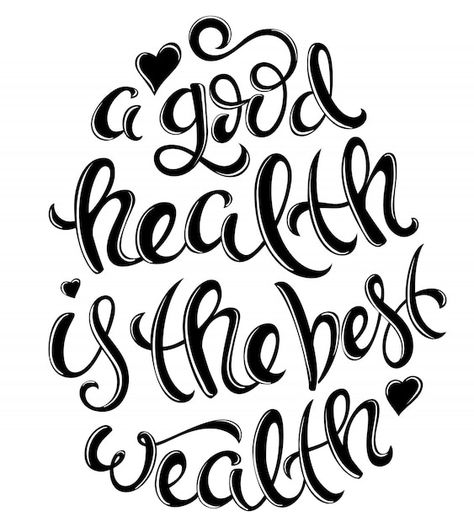 Health is the best wealth lettering Prem... | Premium Vector #Freepik #vector #motivational-typography #typography-lettering #life-quotes #quotes-lettering Health Is Wealth Poster Drawing, Health Is Wealth Poster, Video Poster, Health Is Wealth, Health Pictures, Good Day Song, Hand Drawn Lettering, Healthcare Design, Poster Drawing