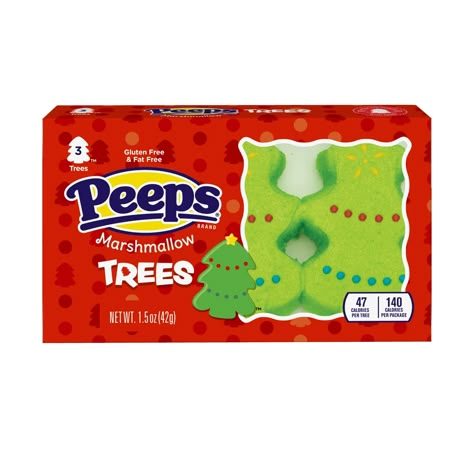 PEEPS Marshmallow Trees, Christmas Candy, 3 Count (1.5 Ounce) - Walmart.com Marshmallow Tree, Peeps Flavors, Peeps Marshmallow, Peeps Candy, Yogurt Covered Pretzels, Gourmet Hot Chocolate, Marshmallow Snowman, Truffle Gift, Christmas Sack