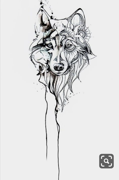 Wolf Line Tattoo, Mama Tattoos, Wisdom Tattoo, Wolf Tattoos For Women, Mandala Wolf, Tattoo Fixes, Wallpapers Samsung, Wolf Tattoos Men, Hp Tattoo