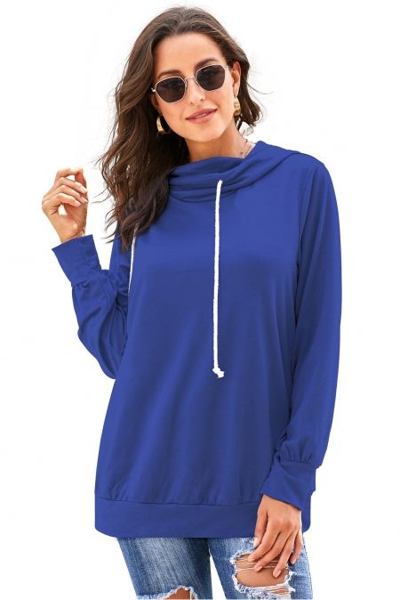 Plus Size Pullover, Drawstring Neckline, Buy Hoodies, Tunic Hoodie, Cowl Neck Long Sleeve, Drawstring Hoodie, Long Sleeve Tunic, Bottom Clothes, Hoodie Design