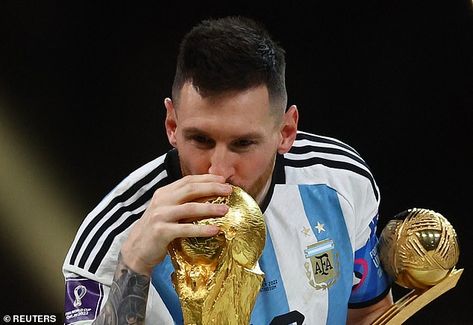 Messi World Cup, Cup Tattoo, Argentina World Cup, World Cup Trophy, Miami Club, Messi Photos, Messi And Neymar, Messi Argentina, World Cup Final