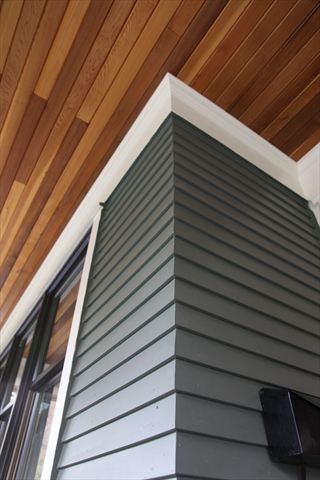 Cabin Exteriors, House Paint Color Combination, Building A Porch, Exterior House Paint Color Combinations, Basement Ceiling, Exterior Paint Color, Wood Ceiling, Grey Houses, Exterior Paint Colors For House