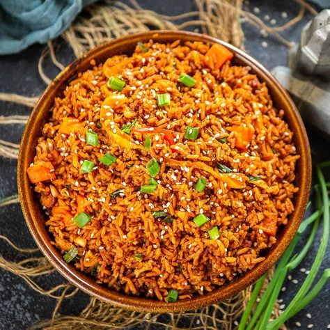 Gochujang Recipe, Egg Rice, Vegan Rice, Vegetable Fried Rice, Cooked Rice, Chicken Fried Rice, Fried Vegetables, Fried Rice Recipe, Asian Cooking