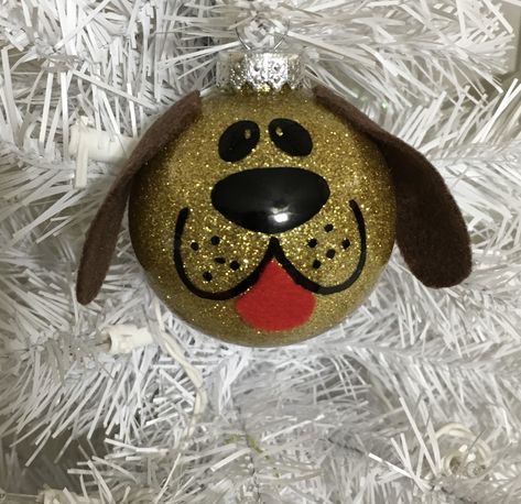 Dog Christmas Decorations Diy, Diy Pet Ornaments Xmas, Dog Diy Ornament, Diy Dog Themed Christmas Ornaments, Diy Dog Ornaments, Dog Ornaments Diy, Kids Crafts Ornaments, Veterinary Nursing, Dog Craft