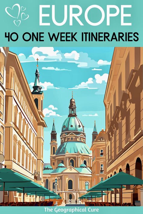 Pinterest pin for one week in Europe Uk Travel Itinerary, South America Travel Itinerary, Retirement Travel, France Itinerary, Europe Itineraries, Cities In Europe, South America Travel, Culture Travel, Europe Destinations