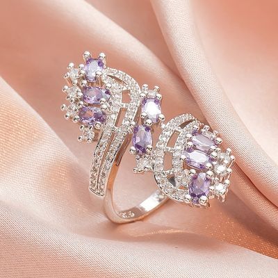 Temu | Explore the Latest Clothing, Beauty, Home, Jewelry & More Amethyst Engagement Ring, Amethyst Ring Engagement, Trendy Ring, Wedding Band Sets, Cubic Zirconia Rings, Zircon Ring, Types Of Rings, White Ring, Bridal Rings