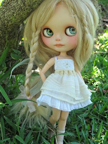 Mori mania Blonde Green Eyes, Fairy Art Dolls, Victorian Dolls, Blythe Dress, Blythe Clothes, Bratz Doll, Doll Repaint, Mori Girl, Bear Doll