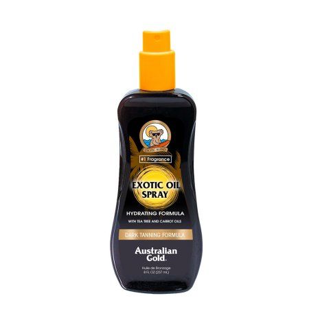 Australian Gold Exotic Oil Spray, Dark Tanning Formula, 8 FL OZ Bronzing Oil, Natural Tanning Oil, Outdoor Tanning, Carrots Oil, Australian Gold, Vitamins For Skin, Tanning Oil, Dry Oil, Sunscreen Lotion