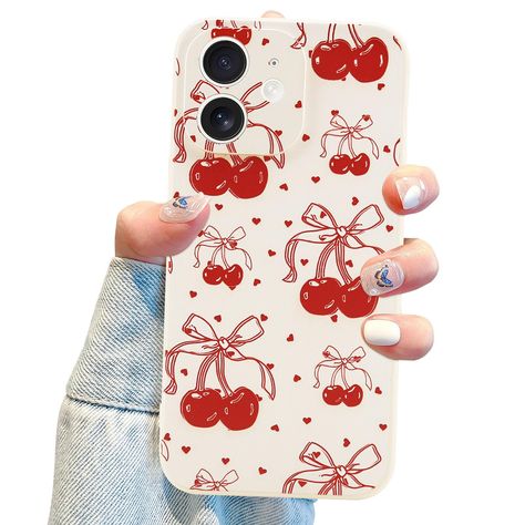 PRICES MAY VARY. 【For iPhone 12】Only compatible with iPhone 12(6.1 inch), please confirm your phone model before purchasing. Support wireless charging. 【Coquette Aesthetic Design】Whole body beige white and cute cherry red ribbon bow print will add a touch of dazzle and charm to your phone. You will receive numerous complimentfor this phone case. 【Cherry Red Ribbon Bow Pattern】Unique and cute red cherry ribbon bow print design will make your phone case more attractive and infuse it with the energ Bow Phone Case, Bow Aesthetic, Internet Girl, Coquette Bows, Red Cases, Bow Print, Bow Pattern, Red Cherry, Coquette Bow