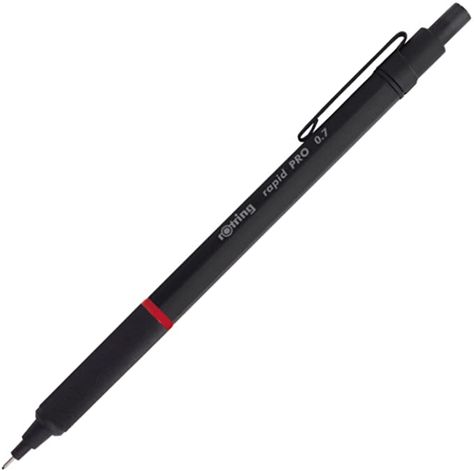 Amazon.com : rOtring 1904257 Rapid PRO Mechanical Pencil, 0.7 mm, Matte Black : Rollerball Pens : Office Products Rotring 600, Best Mechanical Pencil, Mechanical Pencil Lead, Pen Gift Box, Lead Holder, Drawing Application, Metal Barrel, Drawing Pen, Mechanical Pencil