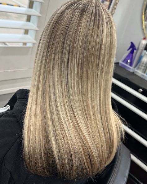 Level 7 Blonde Hair, Half Head Foils, Partial Highlights Blonde, Level 7 Blonde, Half Head Highlights, Partial Highlights, Level 7, May 22, Hair Inspo