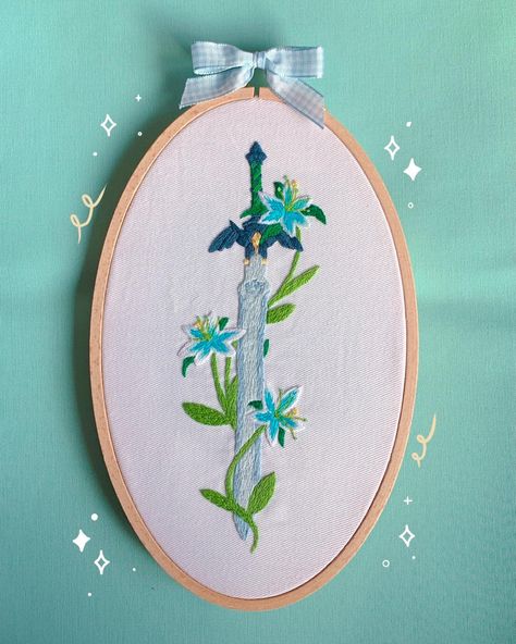 Zelda Tattoo, Embroidery Hoop Wall Art, Princess Flower, Felt Embroidery, Hand Embroidery Projects, Smart Auto, Cute Embroidery, Simple Embroidery, Hand Embroidery Art