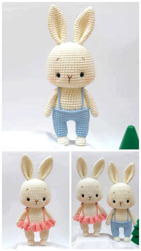 Amigurumi Bunny Free Crochet Pattern - Free Amigurumi Amigurumi Bunny Free Pattern, Free Crochet Bunny, Crochet Rabbit Free Pattern, Bunny Amigurumi Free Pattern, Easter Amigurumi, Easter Bunny Crochet Pattern, Crochet Easter, Crochet Bunny Pattern, Amigurumi Bunny