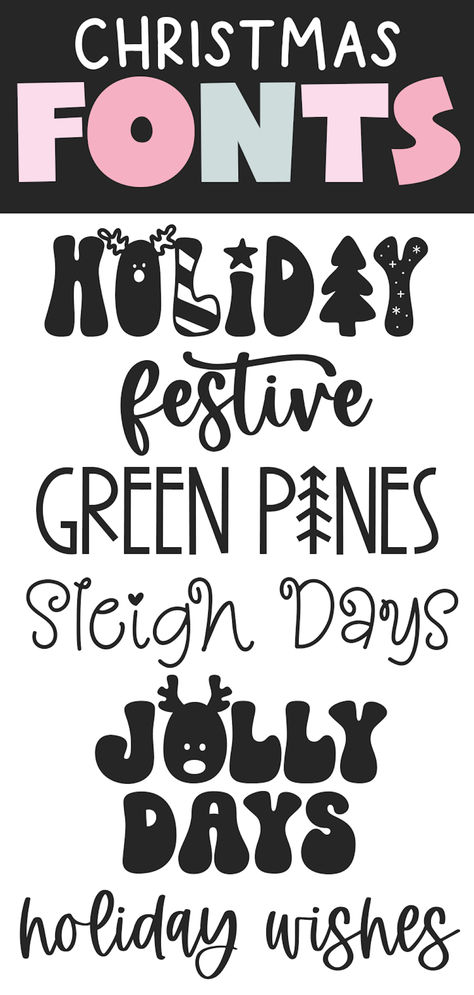 Holiday Fonts Hand Lettering, Cricut Projects For Sale, Free Christmas Fonts For Cricut, Holiday Svg Files Free, Circuit Christmas Ideas, Cricut Buisness, Christmas Cricut Ideas, Christmas Cricut Projects, Teachers Shirts