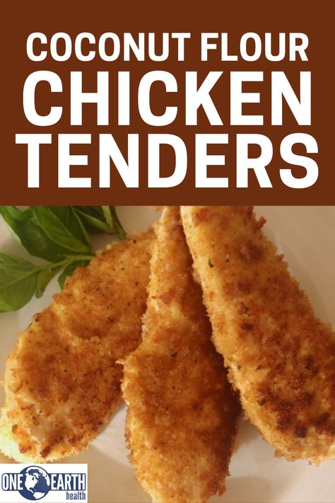 Coconut Flour Fried Chicken, Coconut Flour Chicken, Flour Chicken, Coconut Chicken Tenders, Gluten Free Flour Recipe, Fish Breading, Coconut Flour Bread, Breaded Pork Chops, Coconut Flour Recipes