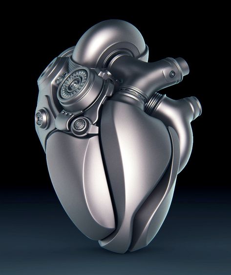 Heart by Aleksandr Kuskov, via Behance Mechanical Heart, Artificial Heart, Arte Robot, Mechanical Design, Creative People, Heart Art, Tron, Industrial Design, Cyberpunk