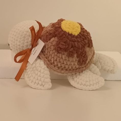 Pancake Turtle Plushie, Amigurumi soft toy, Under the sea themed nursery decor, a fun gift for a food lover, a crochet gift for a child Crochet toys ideas #crochettoysideas #crochet #crochettoy #crochetpattern #crochetpatterns 2.267 Crochet Turtle Ideas, Crochet Plushies Free Pattern, Butter Design, Sea Themed Nursery, Toys Quotes, Crochet Turtles, Turtle Plushie, Plushie Amigurumi, Crochet Toys Free Patterns