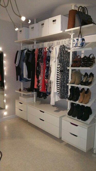 Organized Closet, Ikea Wardrobe, Ikea Closet, Open Closet, Wardrobe Room, Closet Layout, Closet Decor, Closet Remodel, Room Closet