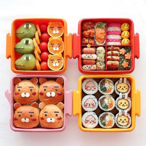 Kotak Bento, Kids Lunch Box Meals, Bento Box Lunch For Kids, Cottagecore Recipes, Bento Kids, Sushi Lunch, Japanese Food Bento, Cute Bento Boxes, Bento Box Kids