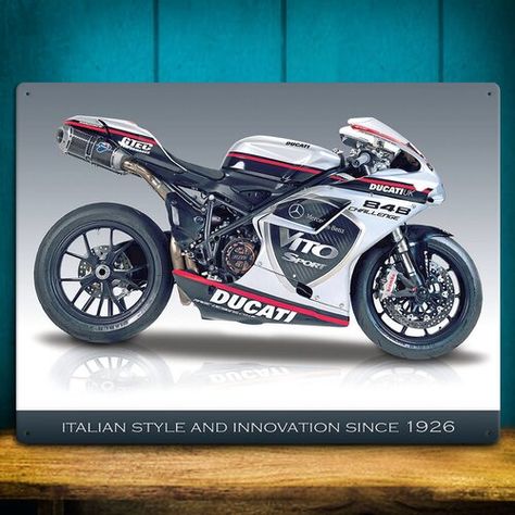 Ducati 848 Evo, Ducati 1198, Sport Motorcycles, Ducati Superbike, Ducati Cafe Racer, Ducati 848, Metal Wall Plaques, Custom Sport Bikes, Italian Motorcycles