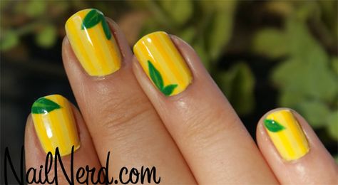 Lemons <3 Nail Ideas Art, Fruit Nails, Lemon Nails, Nail Short, Fruit Nail Art, Coffin Nails Matte, Short Coffin Nails, Nail Art Designs Summer, Crazy Nails