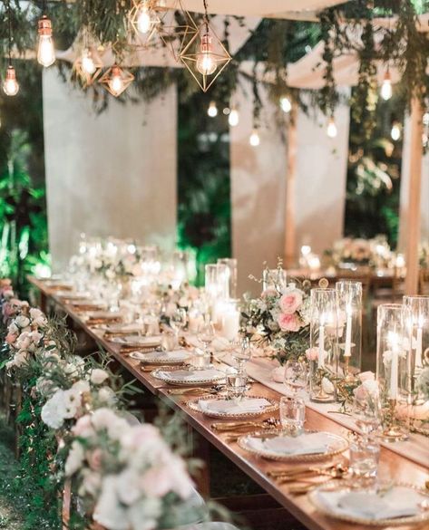 White Decoration Wedding, Wedding Styles Themes, Rustic Wedding Reception, Thailand Wedding, Romantic Garden Wedding, Meteor Garden 2018, Ethereal Wedding, Wedding Venue Decorations, Romantic Garden