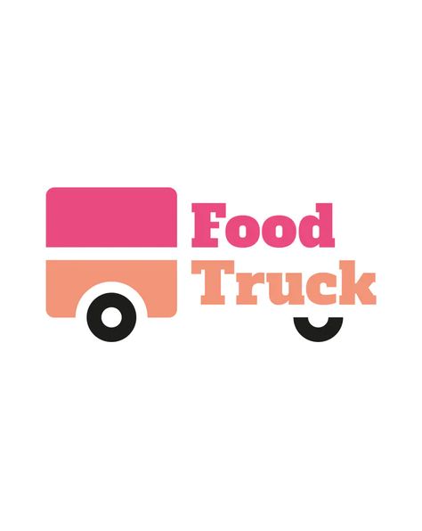 Food Truck Logo Template. Modern vector logo for the food company, catering service, mobile application, startup, food truck, business, street food. Food Truck Logo Ideas, Belgium Fries, Street Food Logo, Food Truck Design Logo, Food Truck Logo, Food Company Logo, Van Logo, Transportation Logo, Street Logo