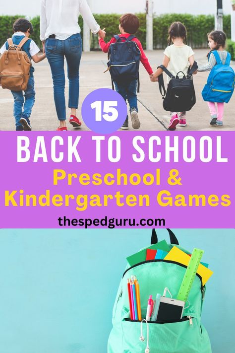 back to school games Back To School Games For Kids, Back To School Games, School Games For Kids, Outside Games, Kindergarten Games, Back To School Party, School Event, Games For Toddlers, Preschool Games