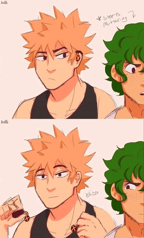 Deaf Bakugou X Kirishima, Deaf Bakugou Au, Nice Bakugou, Deaf Bakugou Fanart, Deaf Bakugou, Deaf Characters, Ichigo Kurosaki Wallpaper, Cochlear Implants, Bakugou Manga