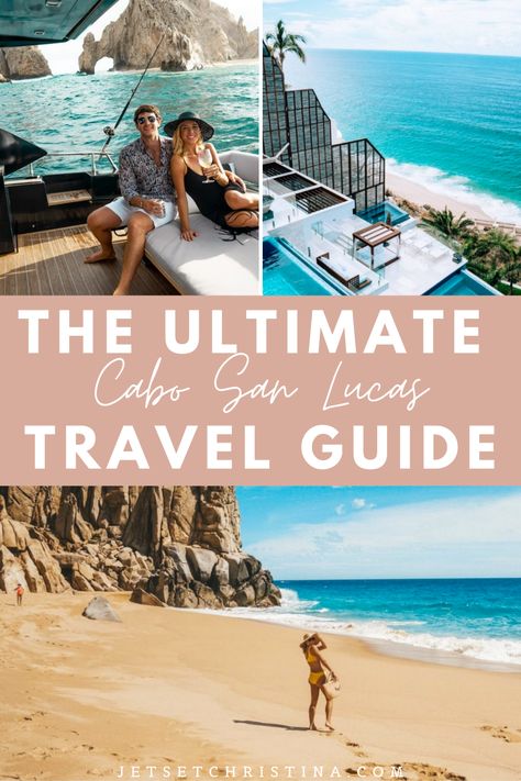 Nestled at the southernmost tip of Baja California del Sur is Mexico’s notorious party paradise, Cabo San Lucas. But what exactly should be on your itinerary? #cabosanlucas #cabosanlucastravelguide #cabosanlucasgirlstrip #cabosanlucasromantictrip #wheretostayincabosanlucas Cabo Honeymoon Outfits, Hilton Cabo San Lucas, Cabo San Lucas Vacation, Cabo Travel, Cabos San Lucas Mexico, What To Wear In Cabo San Lucas, Cabo Trip, What To Do In Cabo San Lucas, Cabo San Lucas Itinerary