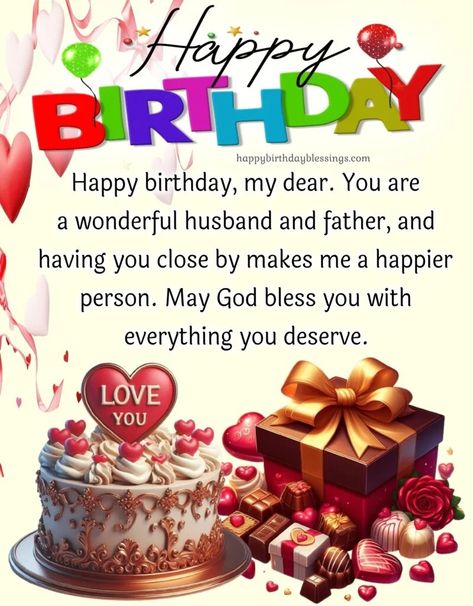 Birthday Wishes for Husband with images Happy Birthday Honey My Husband, Birthday Greetings To Husband, Birthday Husband Quotes, Happy Birthday Husband From Wife, Wishes For Husband Birthday, Blessing Birthday Wishes, Husband Birthday Wishes, Simple Birthday Wishes, Happy Birthday To My Husband