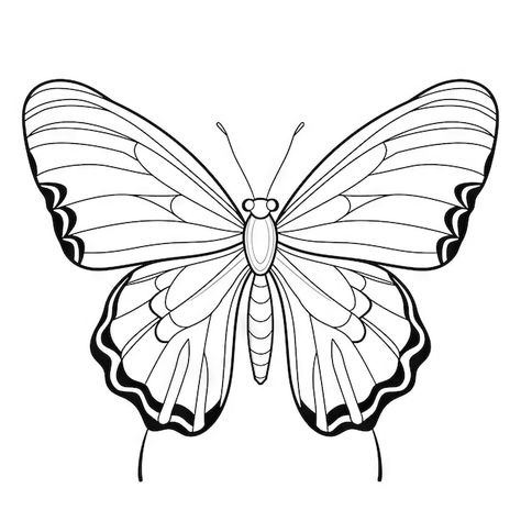 Photo butterfly outline with linear flat... | Premium Photo #Freepik #photo #butterfly-outline #butterfly-drawing #cute-doodles #handdrawn Outline Butterfly, Butterflies Drawing, Photo Butterfly, Nature Drawings, About Butterfly, Butterfly Outline, Stained Glass Butterfly, Detailed Coloring Pages, Butterfly Drawing