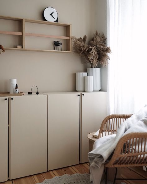 my scandinavian home: Get The Look From A Serene Family Home in Berlin Ikea Ivar Cabinet, Koti Diy, Berlin Apartment, Ikea Ivar, Design Del Prodotto, Scandinavian Home, Decor Tips, Ikea Hack, 인테리어 디자인