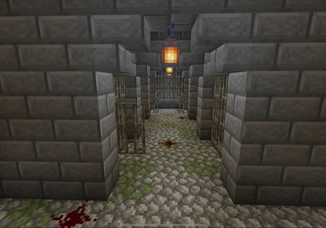 dungeon prison Minecraft Medieval Prison, Minecraft Castle Dungeon, Minecraft Liminal, Minecraft Prison, Minecraft Medieval Castle, Minecraft Castle, Minecraft Medieval, Minecraft Inspiration, Liminal Spaces