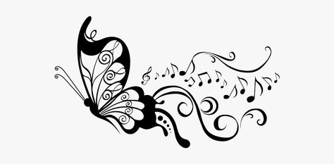 Music Butterfly, Tattoo Hd, Anniversary Ideas For Him, Simple Wall Paintings, Drawing Music, Music Drawing, Fly Drawing, Music Notes Tattoo, Butterfly Music