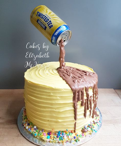 Twisted tea cake Birthday cake 19th birthday Twisted Tea Cake Ideas, Twisted Tea Birthday, Twisted Tea Cake, 19th Birthday Cake Ideas, Birthday Cake 19th Birthday, Cake 19th Birthday, Sweet Business, 19th Birthday Cakes, 21 Bday