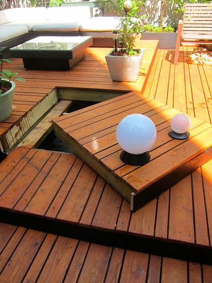 A photo essay on my favorite deck idea. Removable Deck, Platform Deck, Deck Installation, Tub Ideas, Deck Projects, Cool Deck, Diy Outdoor Decor, Deck Plans, New York Magazine