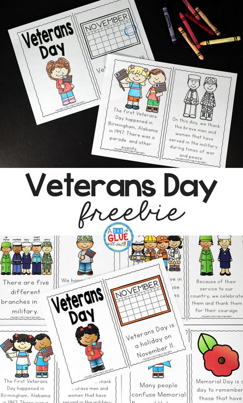 This Veterans Day Emergent Reader will be the perfect addition to your lesson plans. This is perfect for pre-k, kindergarten, and first grade students. Veterans Crafts, Veterans Day Worksheets, November Season, Veterans Day For Kids, Free Veterans Day, First Grade Freebies, Veterans Day Activities, Kindergarten Social Studies, Kindergarten Lesson Plans