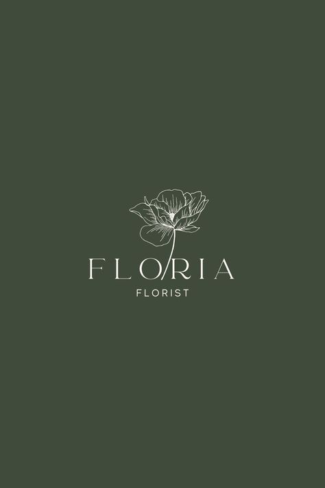 Floral Shop Logo Design, Flowershop Logo Ideas, Feminine Logo Design Inspiration, Flowers Shop Logo Design, Flower Shop Logo Design Ideas, Logo Flowers Design, Floral Shop Design, Minimal Flower Logo, Flower Shop Logo Design Brand Identity