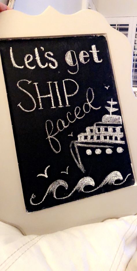 Cruise Chalkboard Art, Ocean Chalkboard Art, Chalkboard Wall Art, Blackboard Art, Disney Countdown, Chalkboard Drawings, Chalkboard Ideas, Yacht Party, Chalk It Up