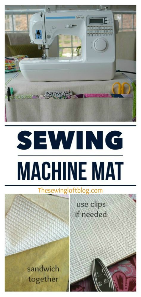 Sewing Machine Mat Free Sewing Pattern #freesewingpattern #sewingpattern #matfreepattern Sewing Machine Cover Diy, Sewing Machine Mat, Sewing Machine Tables, Sewing Machine Cover, Sewing Room Organization, Trendy Sewing, Sewing Organization, Sewing Rooms, Sewing Projects For Beginners