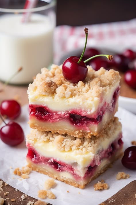 Christmas Cheesecake Bars Christmas Cheesecake Bars, Christmas Cheesecake, Sugar Cookie Crust, Cherry Filling, Cookie Crust, Creamy Cheesecake, Cheesecake Bars, Holiday Spirit, Cheesecake