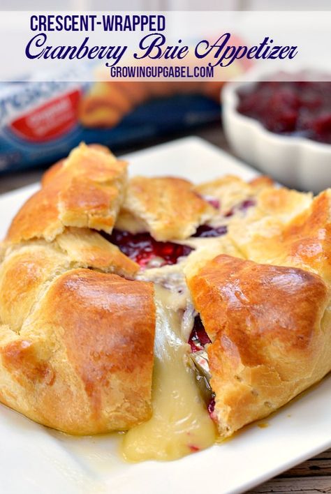 Cranberry and Brie Baked Cheese Appetizer Recipe Appetizers Fancy, Brie Baked, Christmas Breads, Baked Brie Appetizer, Indulgent Recipes, Baked Brie Recipes, Cheese Recipes Appetizers, Cranberry Baking, Brie Appetizer